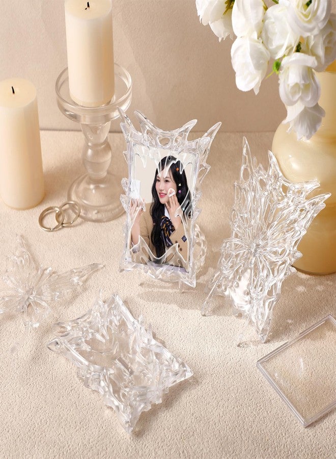 حامل بطاقات صور بلاستيكي من قطعتين من Humyoun، مزود بمغناطيس ثلاثي الأبعاد على شكل فراشة، شفاف، مناسب لبطاقات الهوية وبطاقات الطلاب. - Image 4